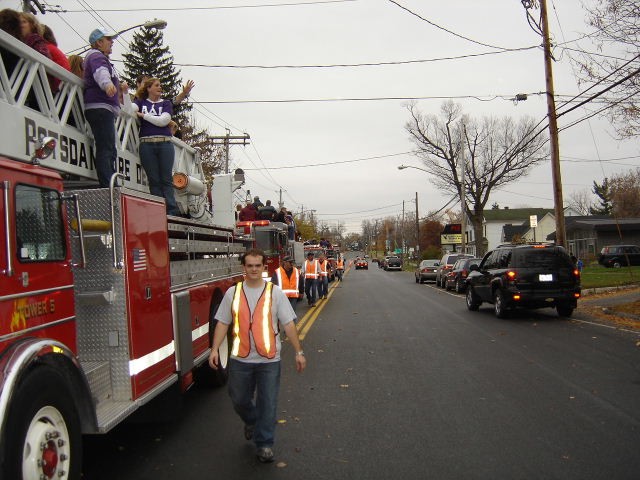 October 2004 - Potsdam Firefighters escort the apparatus during the annual Halloween Party